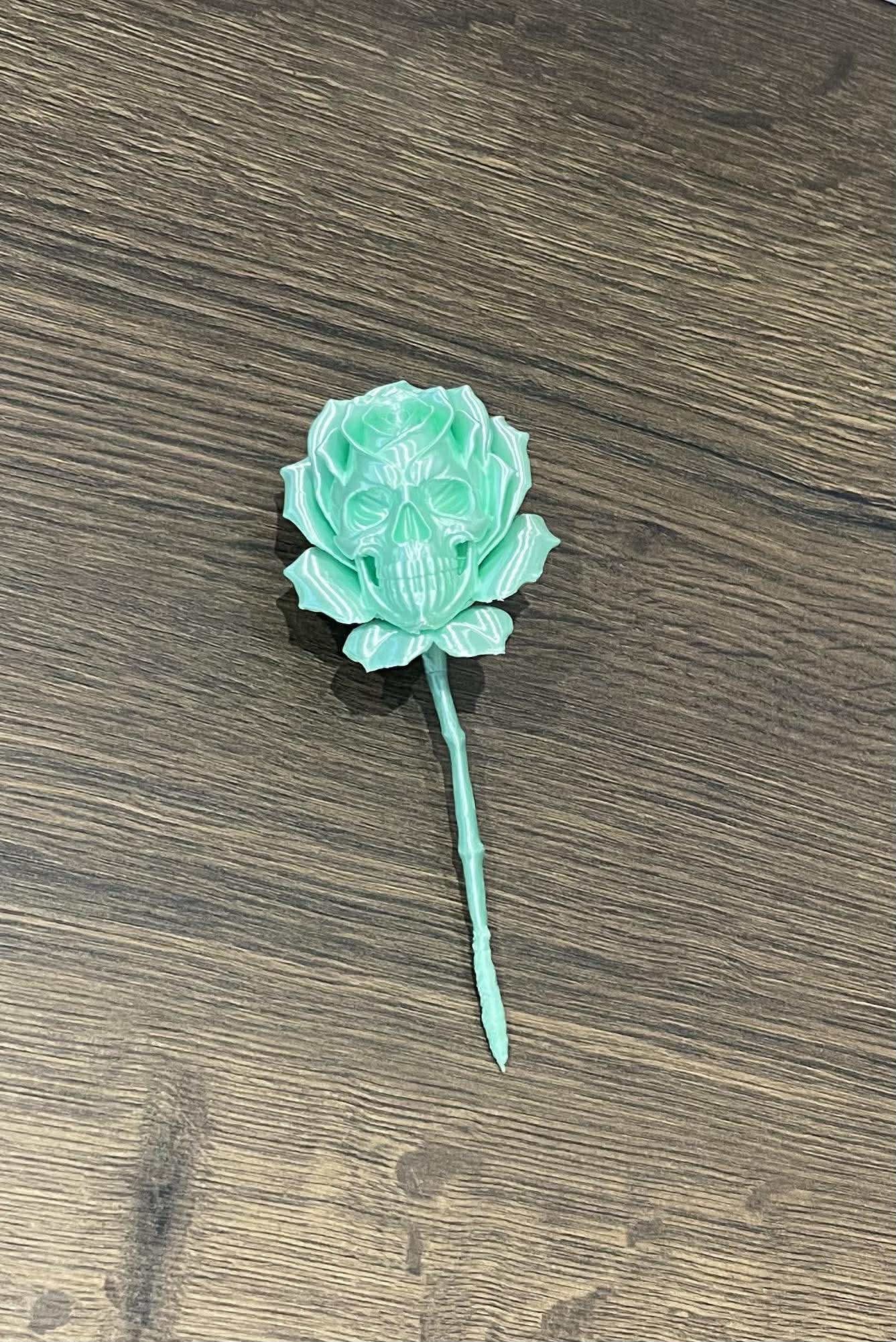 3D Printed Skull Rose