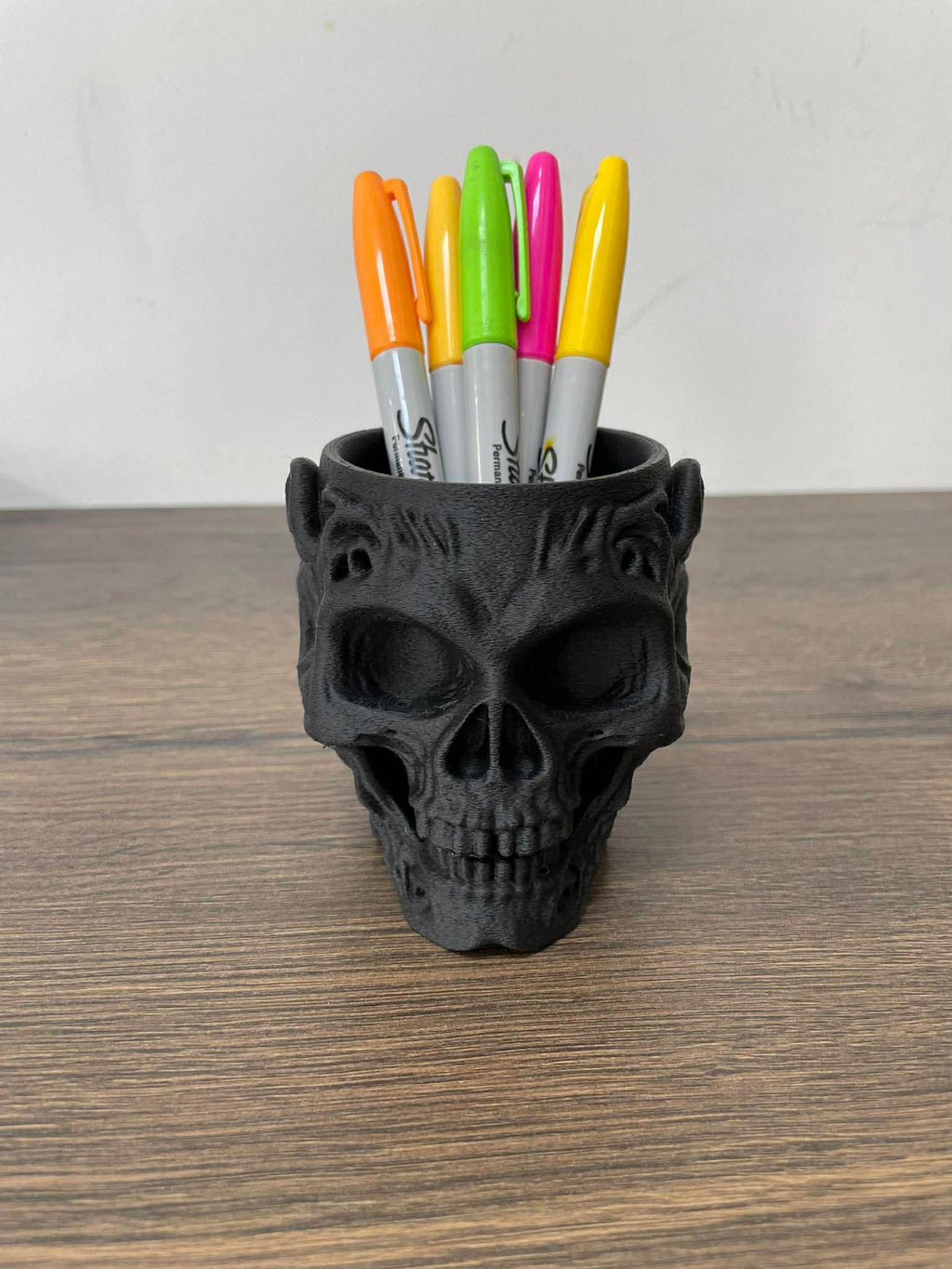 3D Printed Skull Pen Holder