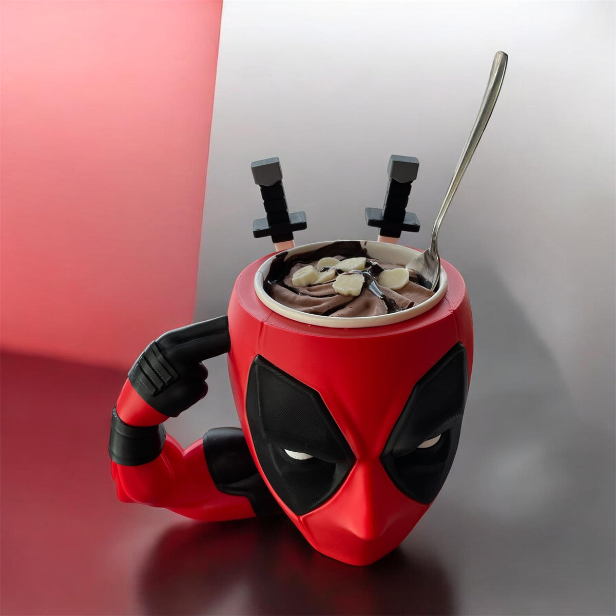 Deadpool ice cream tub holder ￼