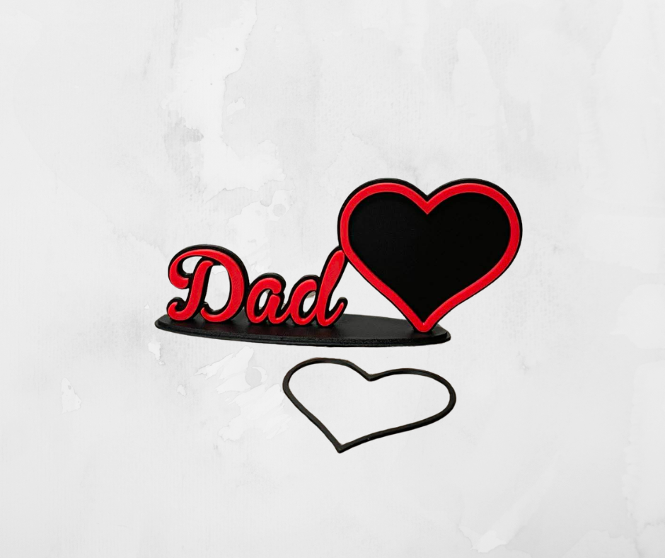 Custom Dad 3D-printed photo frame